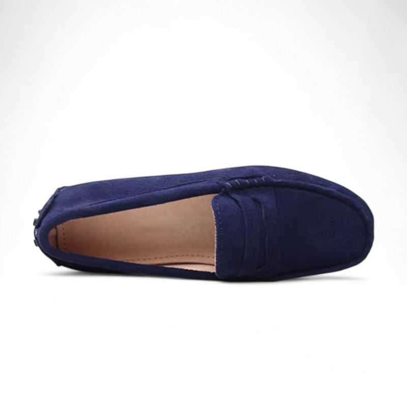 Mocassin En Daim Violet Pour Femme