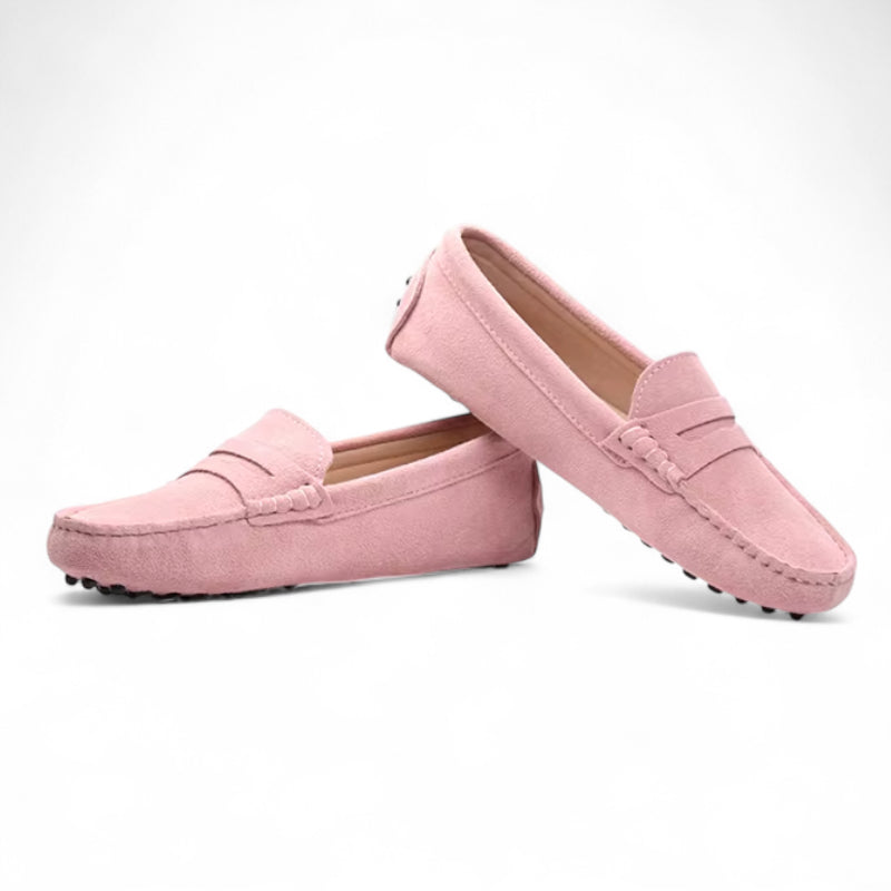 Mocassin Femme Daim Rose