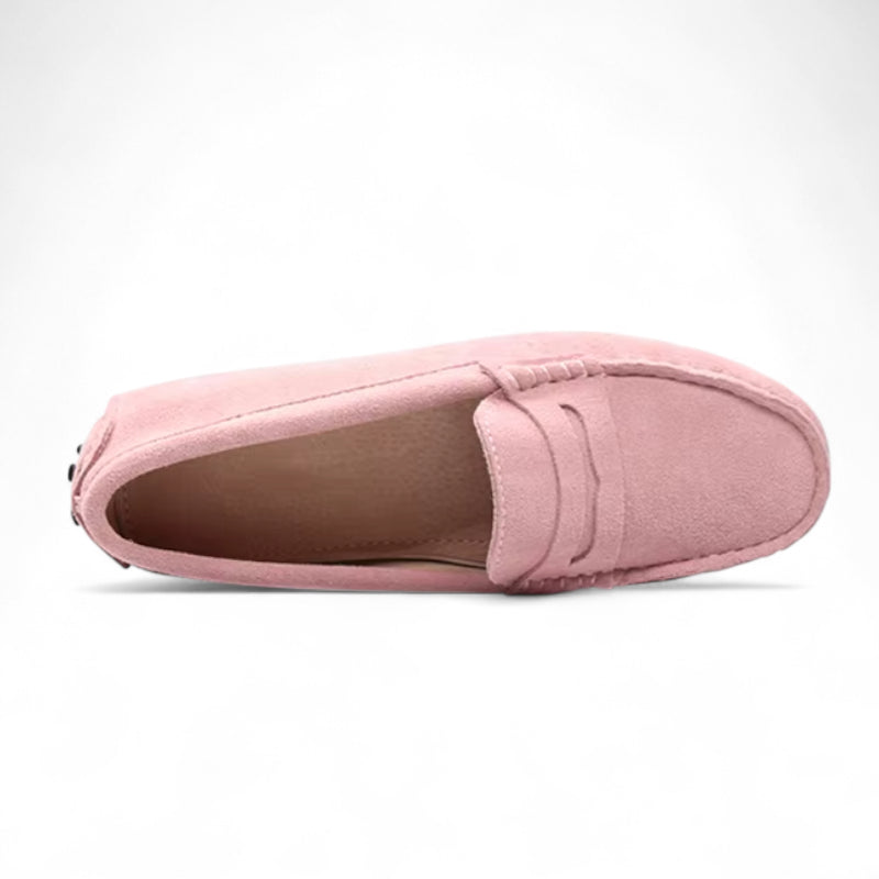 Mocassin Femme Daim Rose