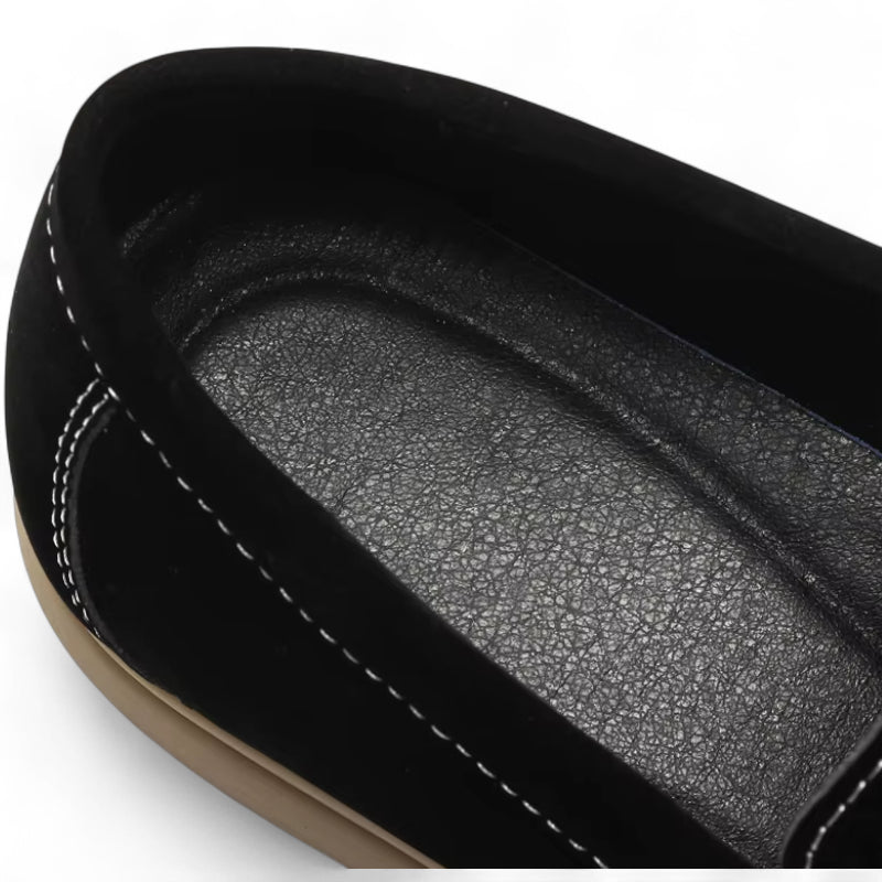 Mocassin En Daim Noir Pour Homme