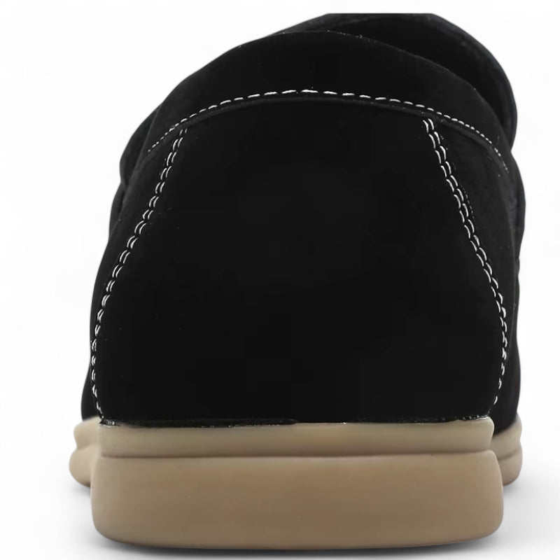 Mocassin En Daim Noir Pour Homme