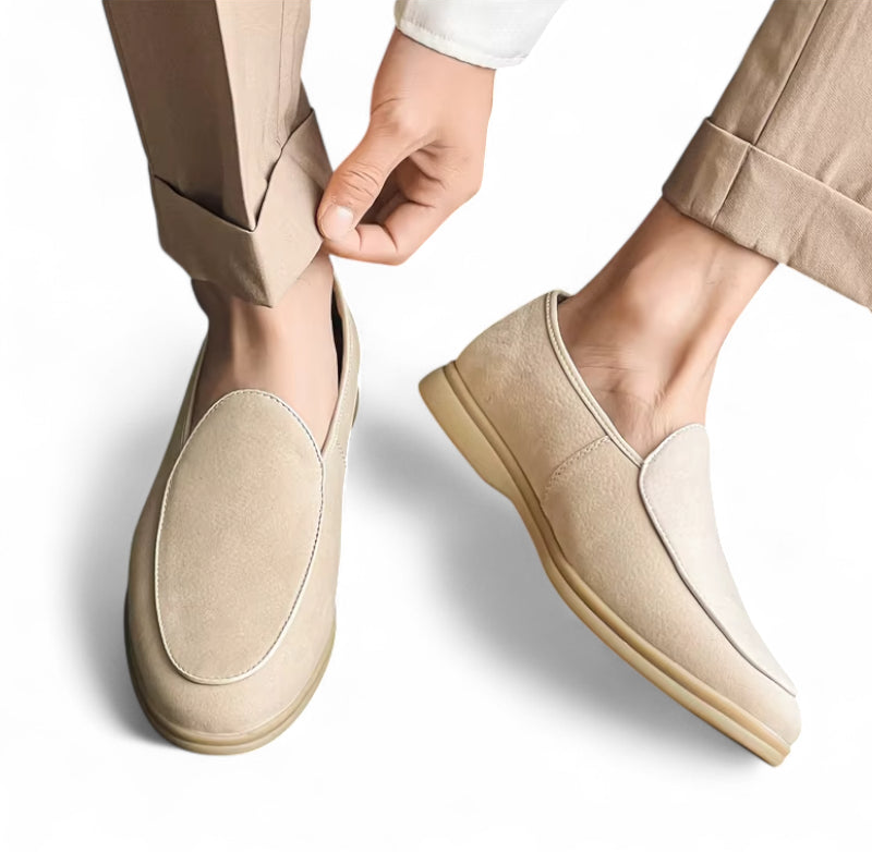 Mocassin En Daim Beige Homme