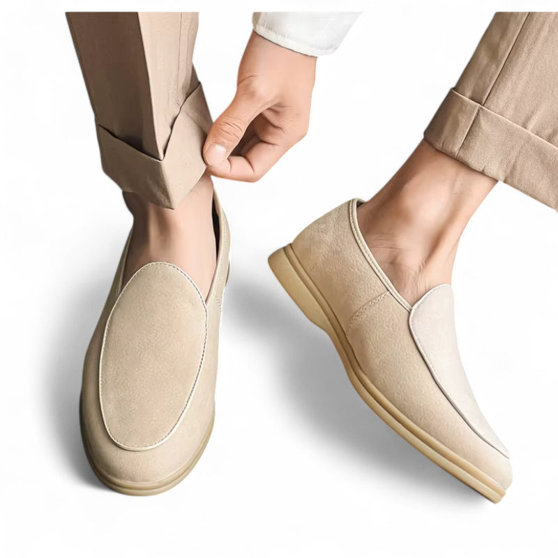 Mocassin En Daim Beige Homme