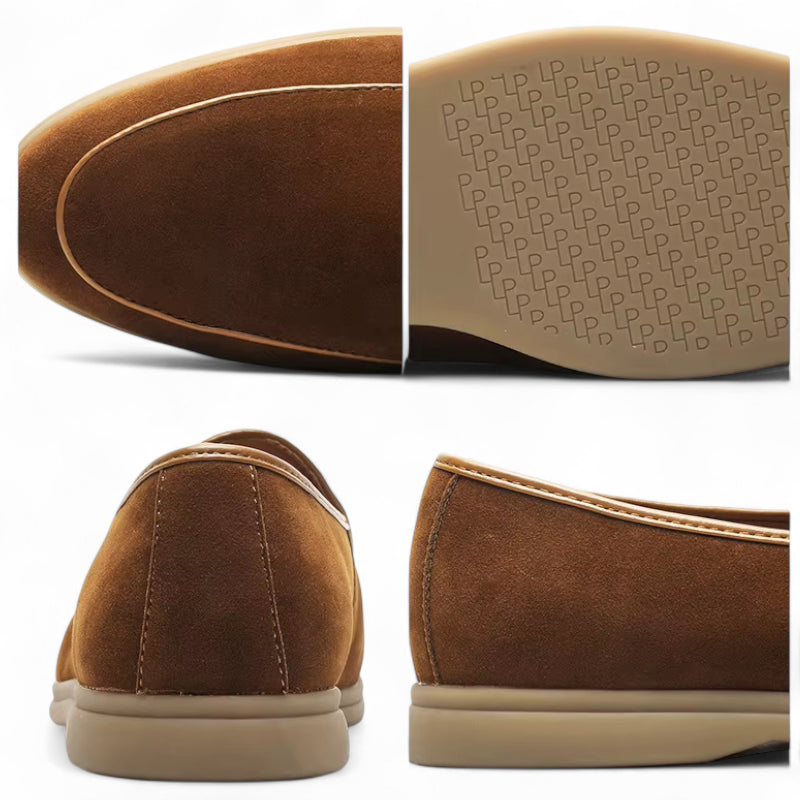 Mocassins En Daim Marron Homme