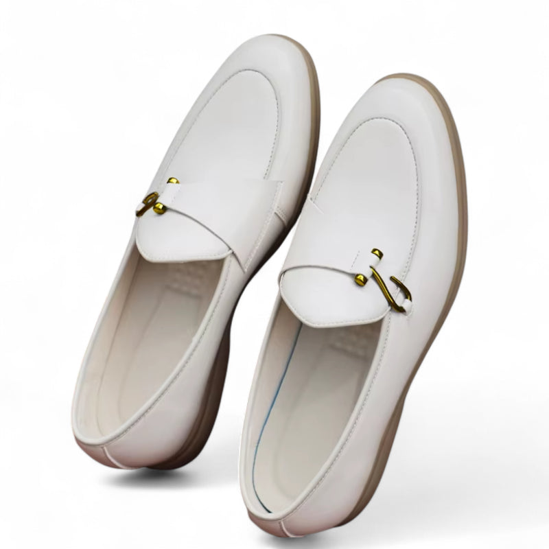 Mocassin En Cuir Pour Homme Blanc