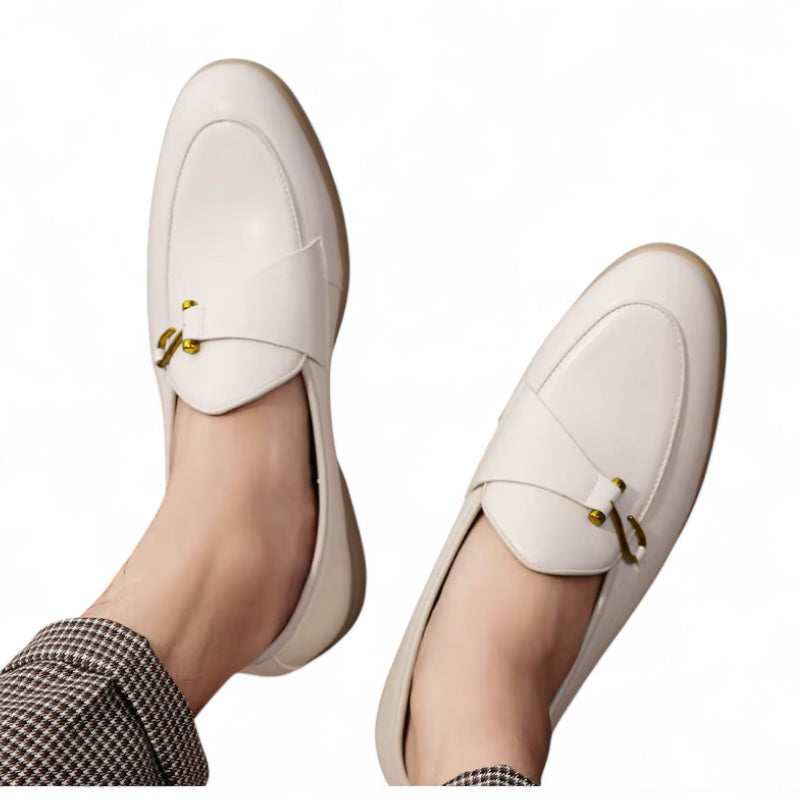 Mocassin En Cuir Pour Homme Blanc
