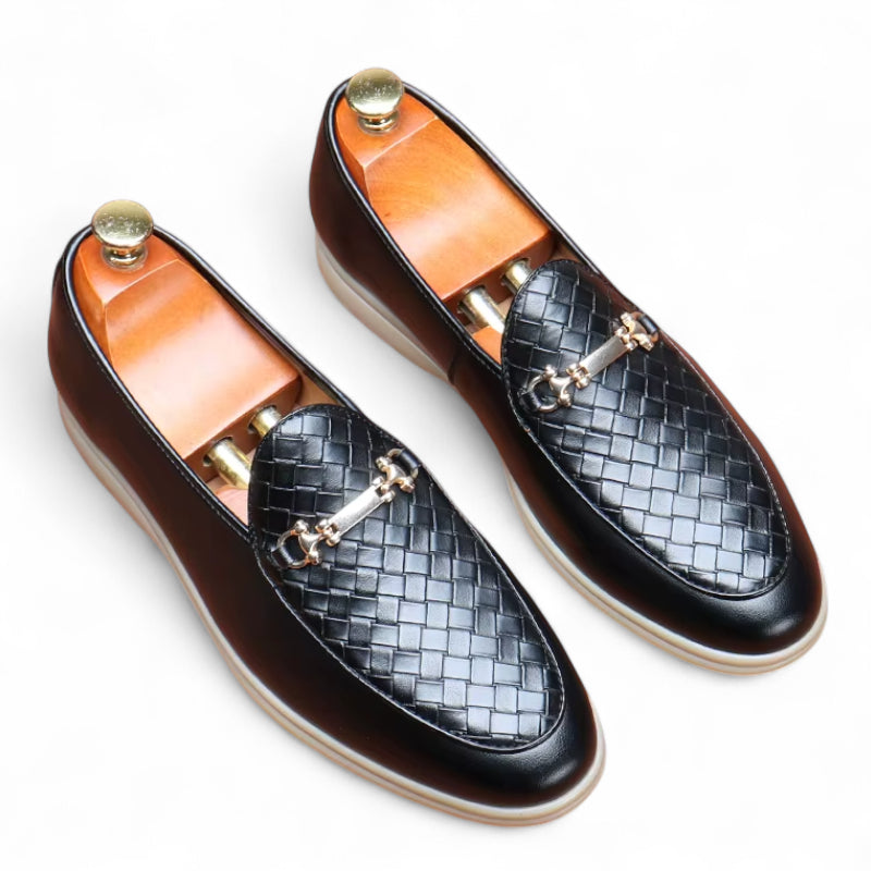 Mocassin Pour Homme En Cuir Vernis Noir