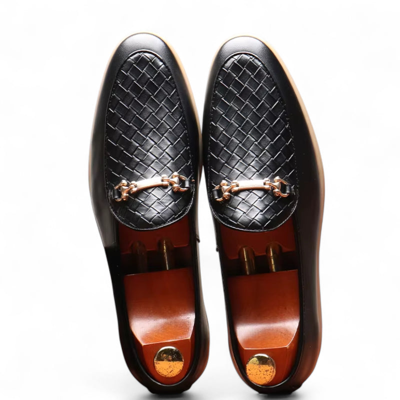 Mocassin Pour Homme En Cuir Vernis Noir