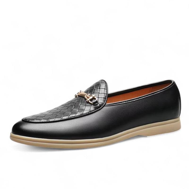 Mocassin Pour Homme En Cuir Vernis Noir