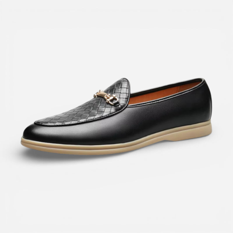 Mocassin Pour Homme En Cuir Vernis Noir
