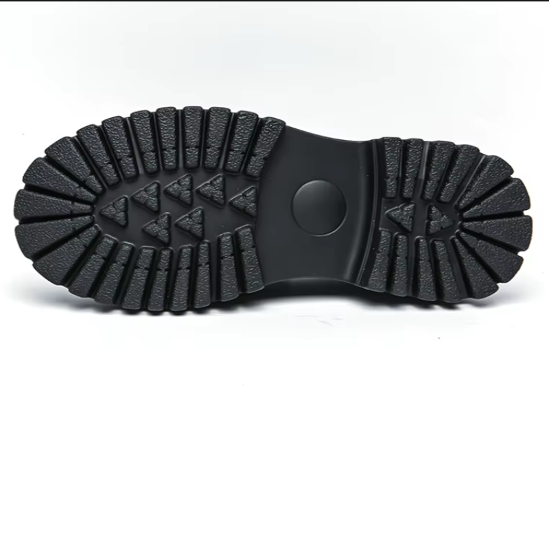 Mocassin Compensé En Cuir Vernis Noir à Gland Pour Homme