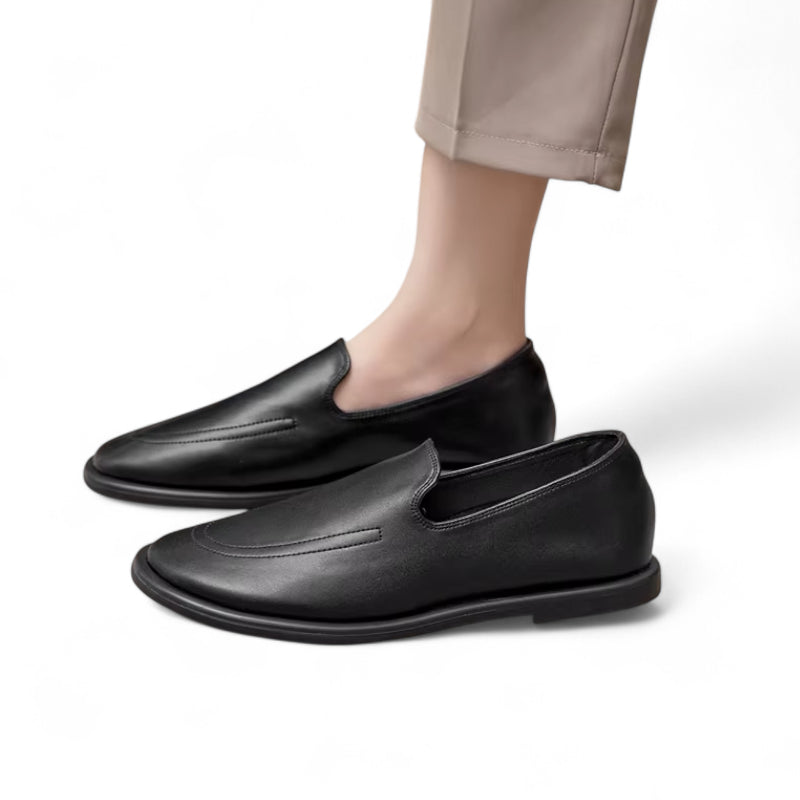 Mocassin Cuir Vernis Noir Femme