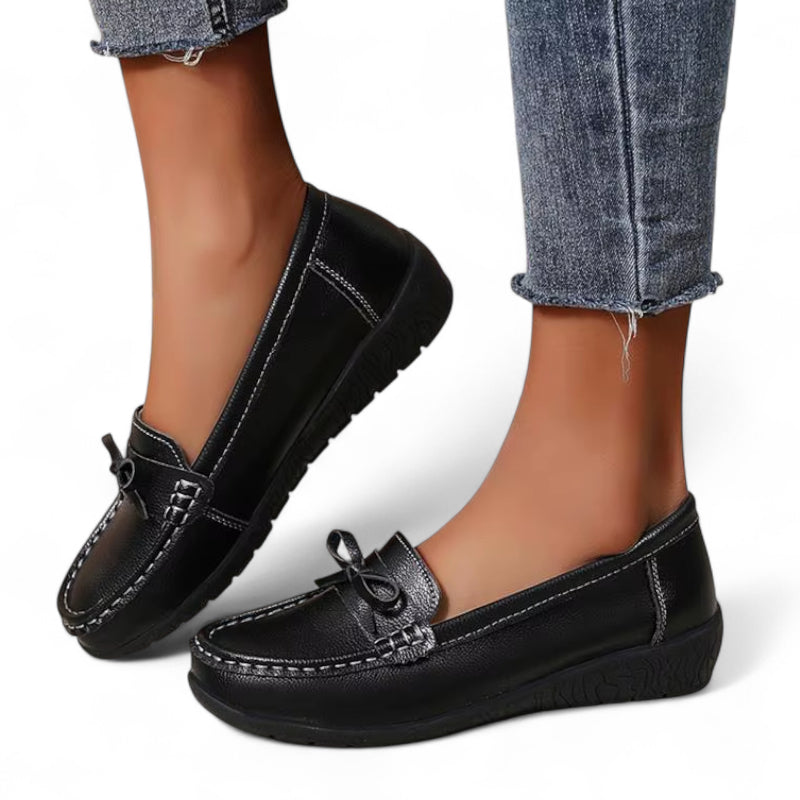Mocassin Noeud Papillon Noir