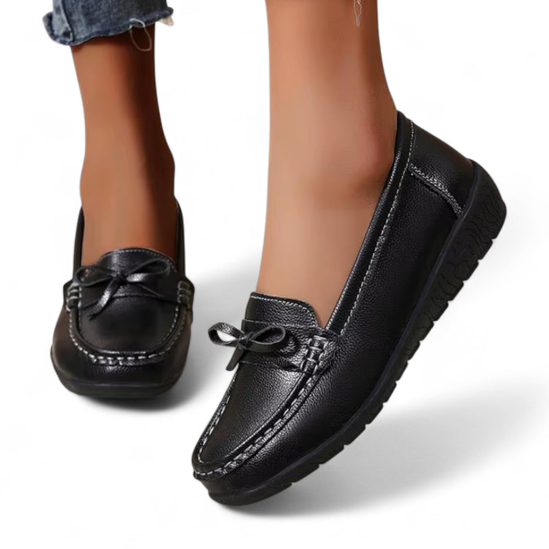 Mocassin Noeud Papillon Noir