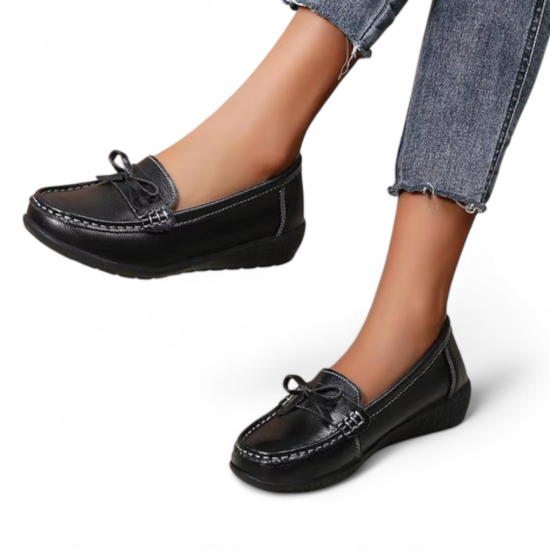 Mocassin Noeud Papillon Noir