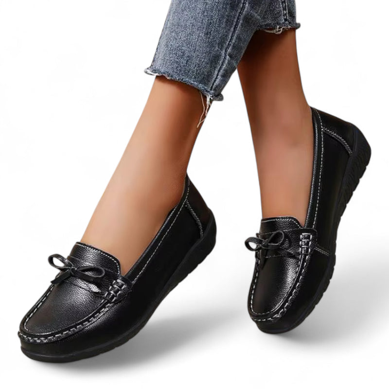 Mocassin Noeud Papillon Noir
