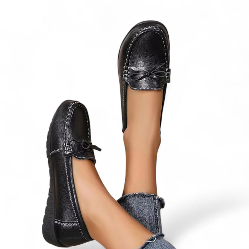 Mocassin Noeud Papillon Noir