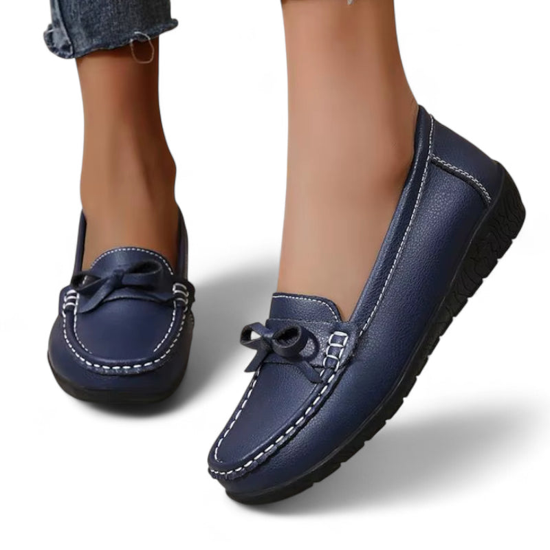 Mocassin Noeud Papillon Marine