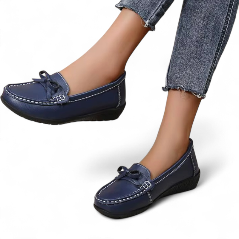 Mocassin Noeud Papillon Marine