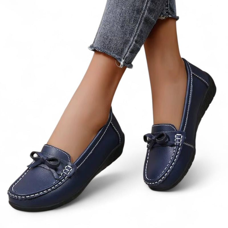 Mocassin Noeud Papillon Marine