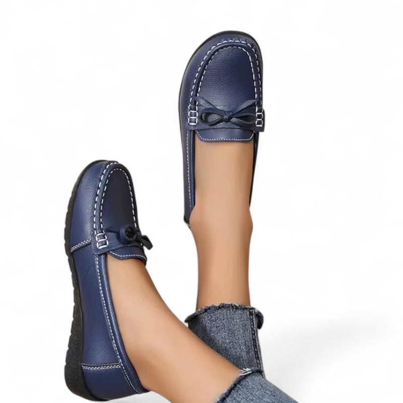 Mocassin Noeud Papillon Marine