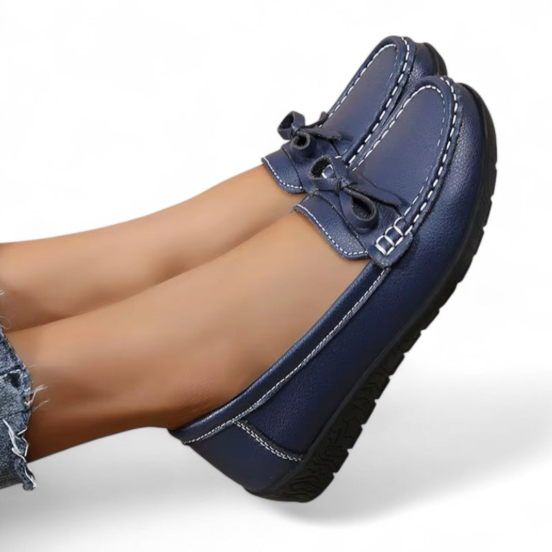 Mocassin Noeud Papillon Marine