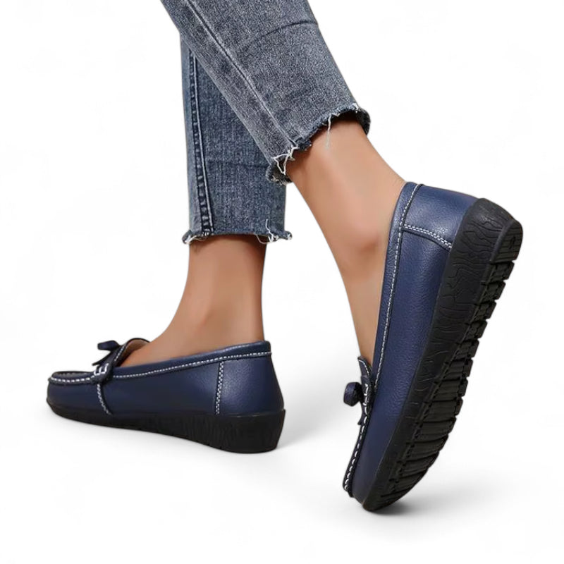 Mocassin Noeud Papillon Marine