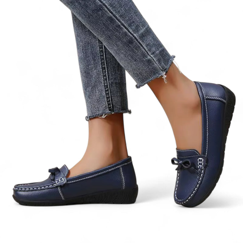 Mocassin Noeud Papillon Marine