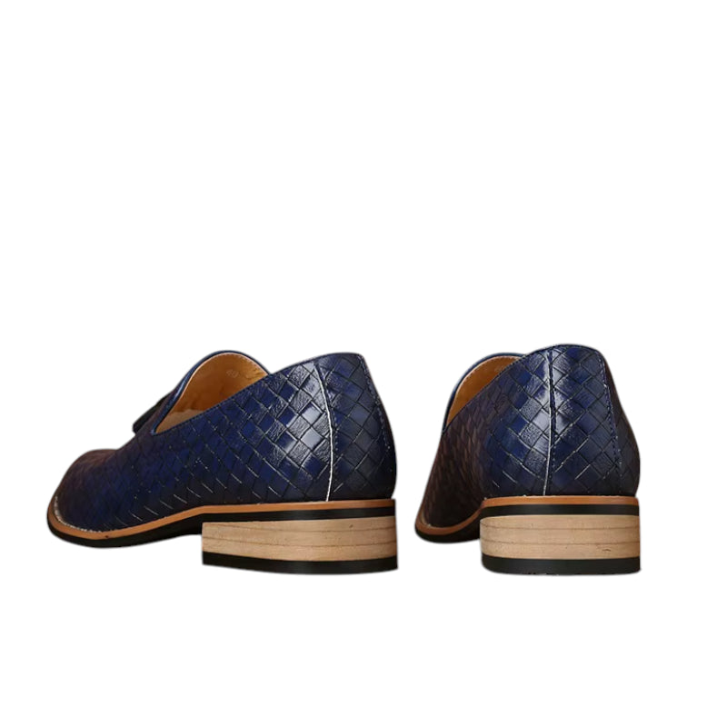 Mocassin à Gland Bleu Marine Cuir Homme