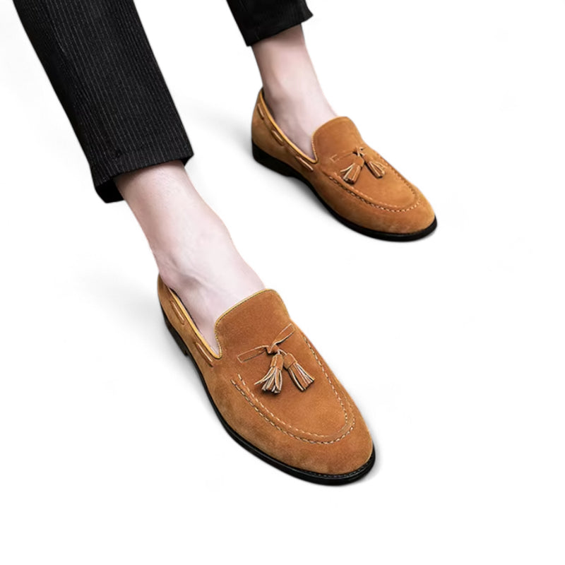 Mocassin Daim Camel à Gland Homme
