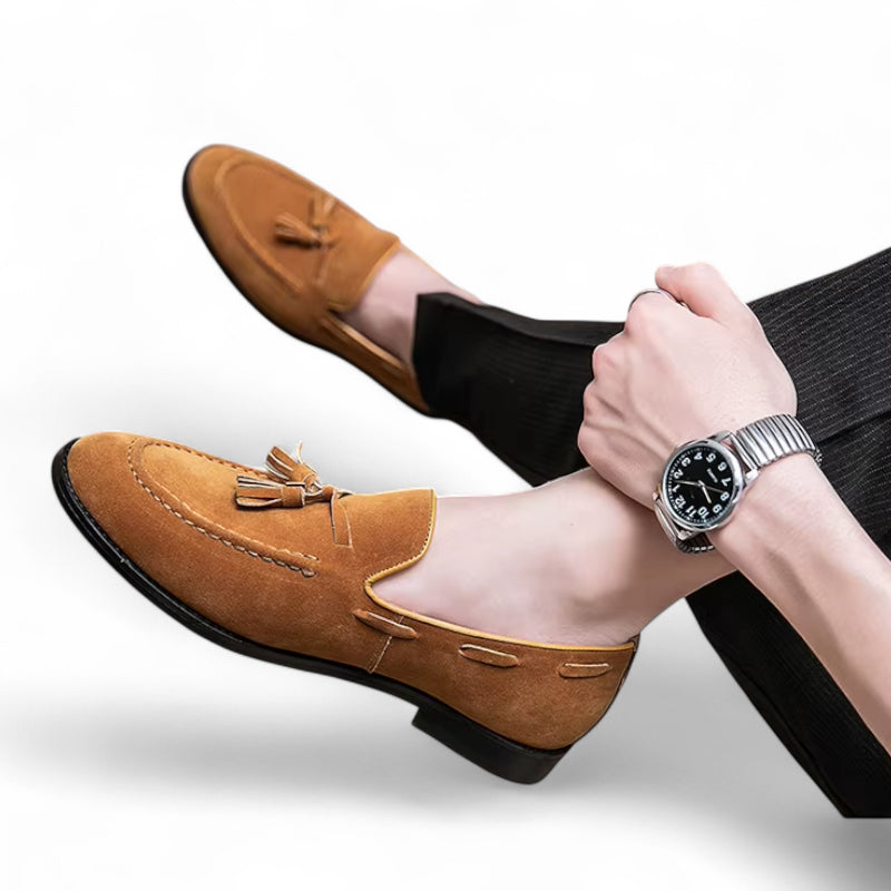 Mocassin Daim Camel à Gland Homme