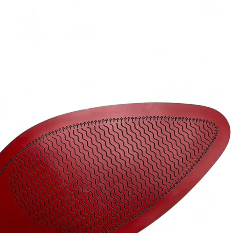 Mocassin En Cuir Vernis Noir Et Rouge à Gland Homme