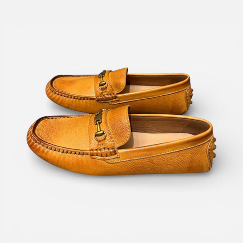Mocassin Premium Cuir Véritable Marron Homme