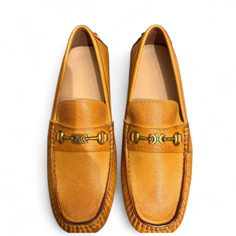 Mocassin Premium Cuir Véritable Marron Homme