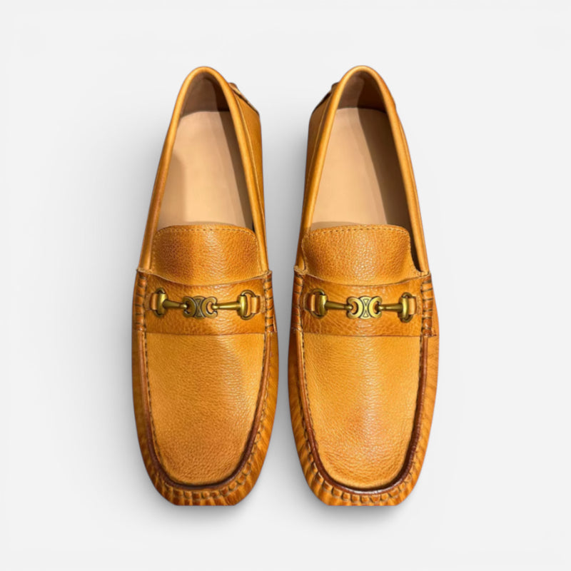 Mocassin Premium Cuir Véritable Marron Homme