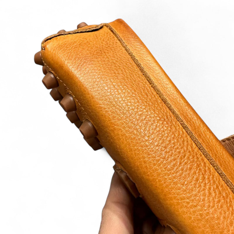 Mocassin Premium Cuir Véritable Marron Homme