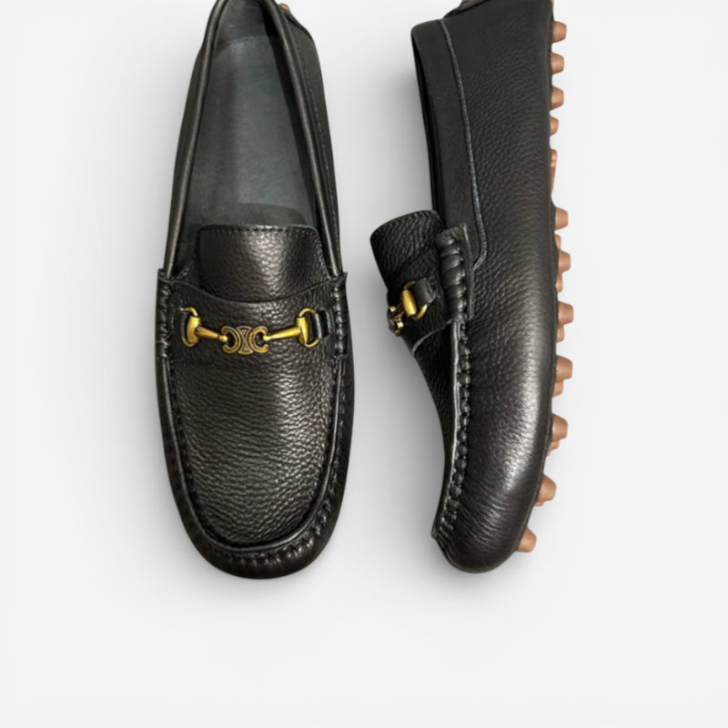 Mocassin Premium Cuir Véritable Noir Homme