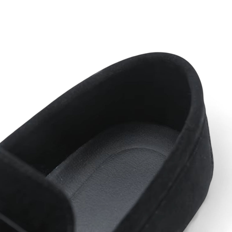 Mocassin En Daim Noir Bateau à Gland Pour Homme
