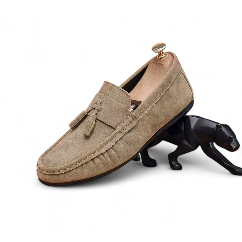 Mocassin En Daim Marron Clair Pour Bateau à Gland Homme