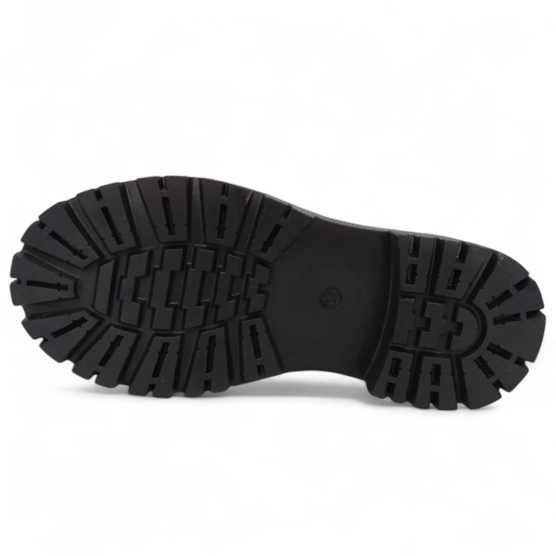 Mocassin Noir Imprimé Léopard Femme