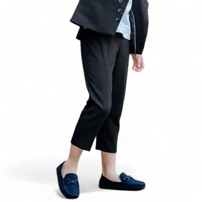 Mocassin Bleu Marine En Daim Enfant Bateau