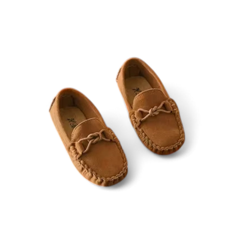 Mocassin Enfant En Daim Marron Bateau