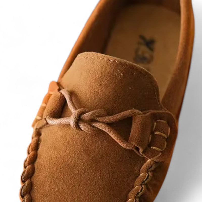 Mocassin Enfant En Daim Marron Bateau
