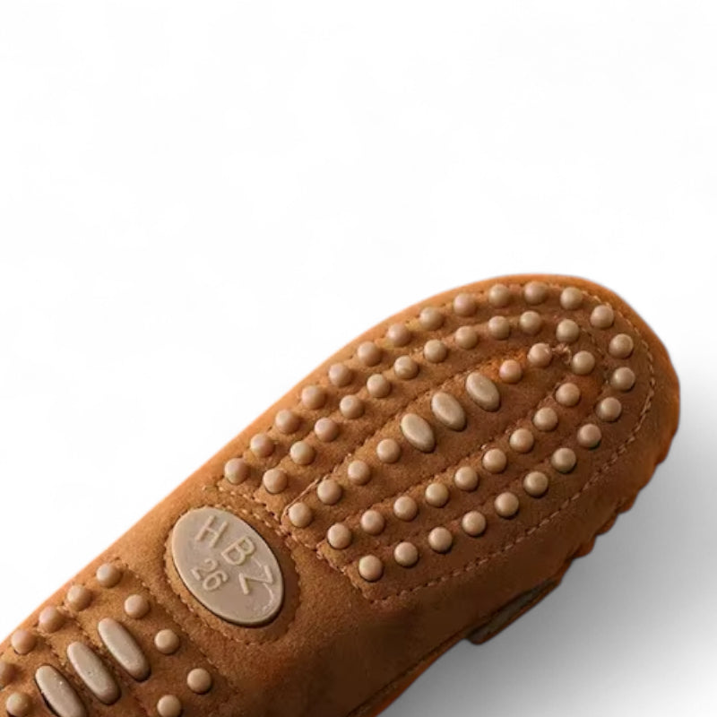 Mocassin Enfant En Daim Marron Bateau