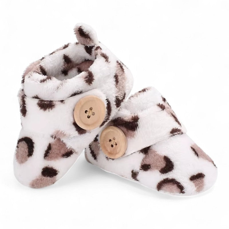 Mocassin Bébé Léopard En Coton