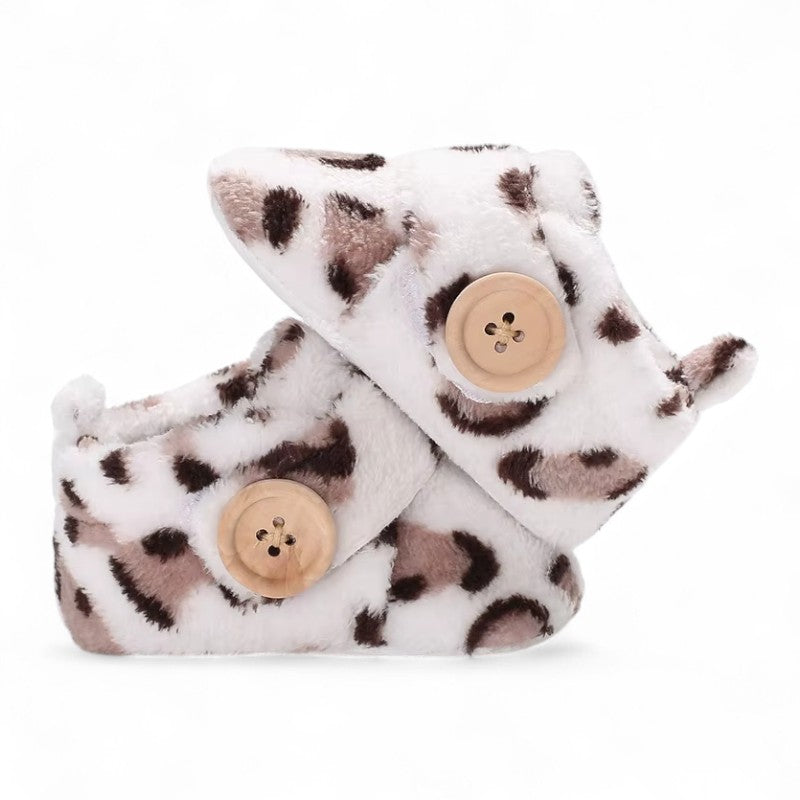 Mocassin Bébé Léopard En Coton