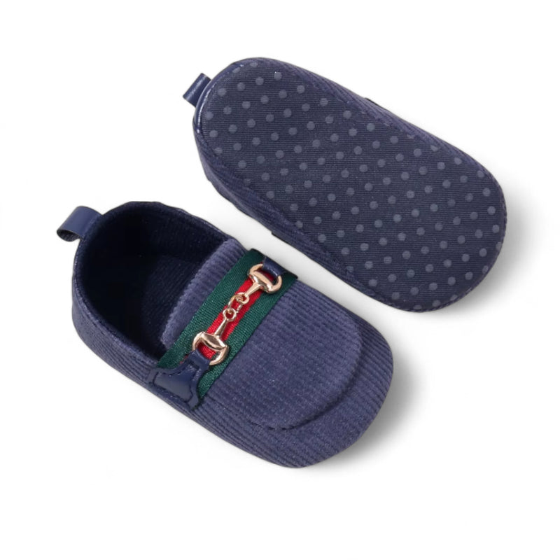 Mocassin Velour Bébé Bleu Marine