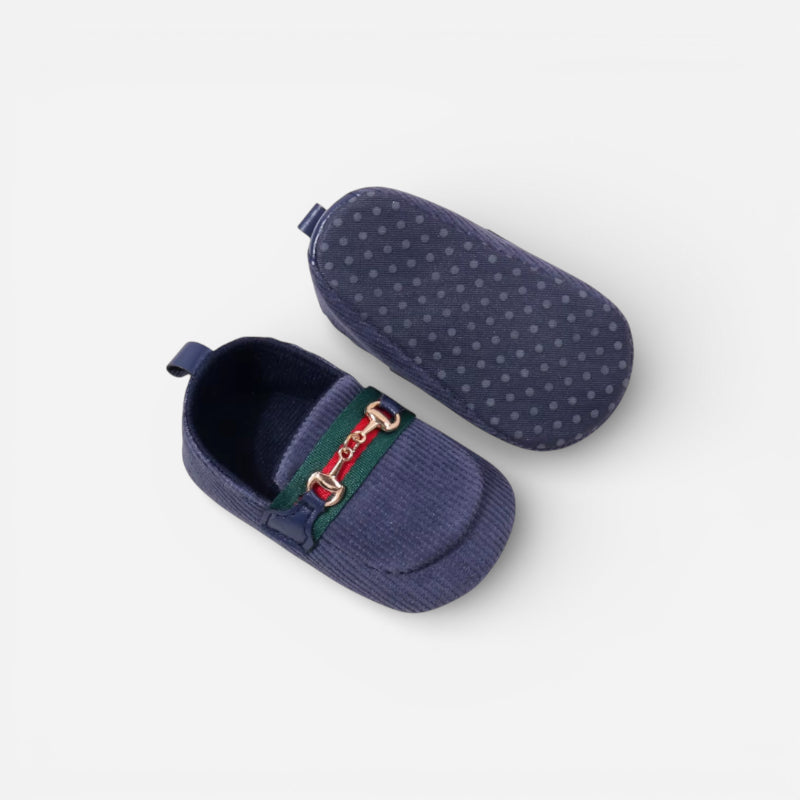 Mocassin Velour Bébé Bleu Marine