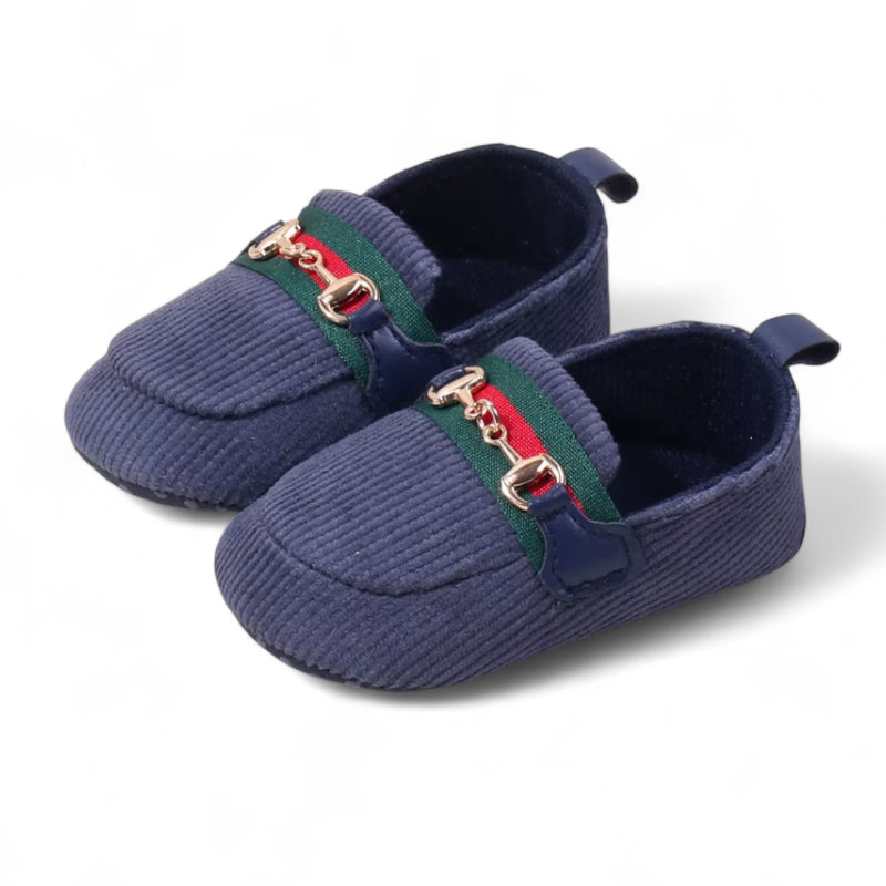 Mocassin Velour Bébé Bleu Marine