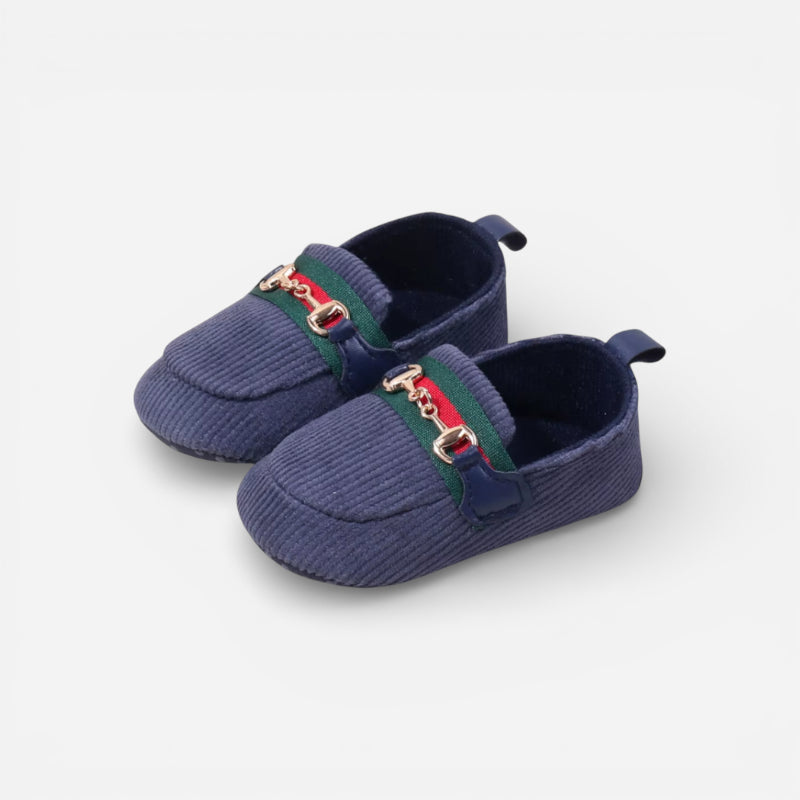 Mocassin Velour Bébé Bleu Marine